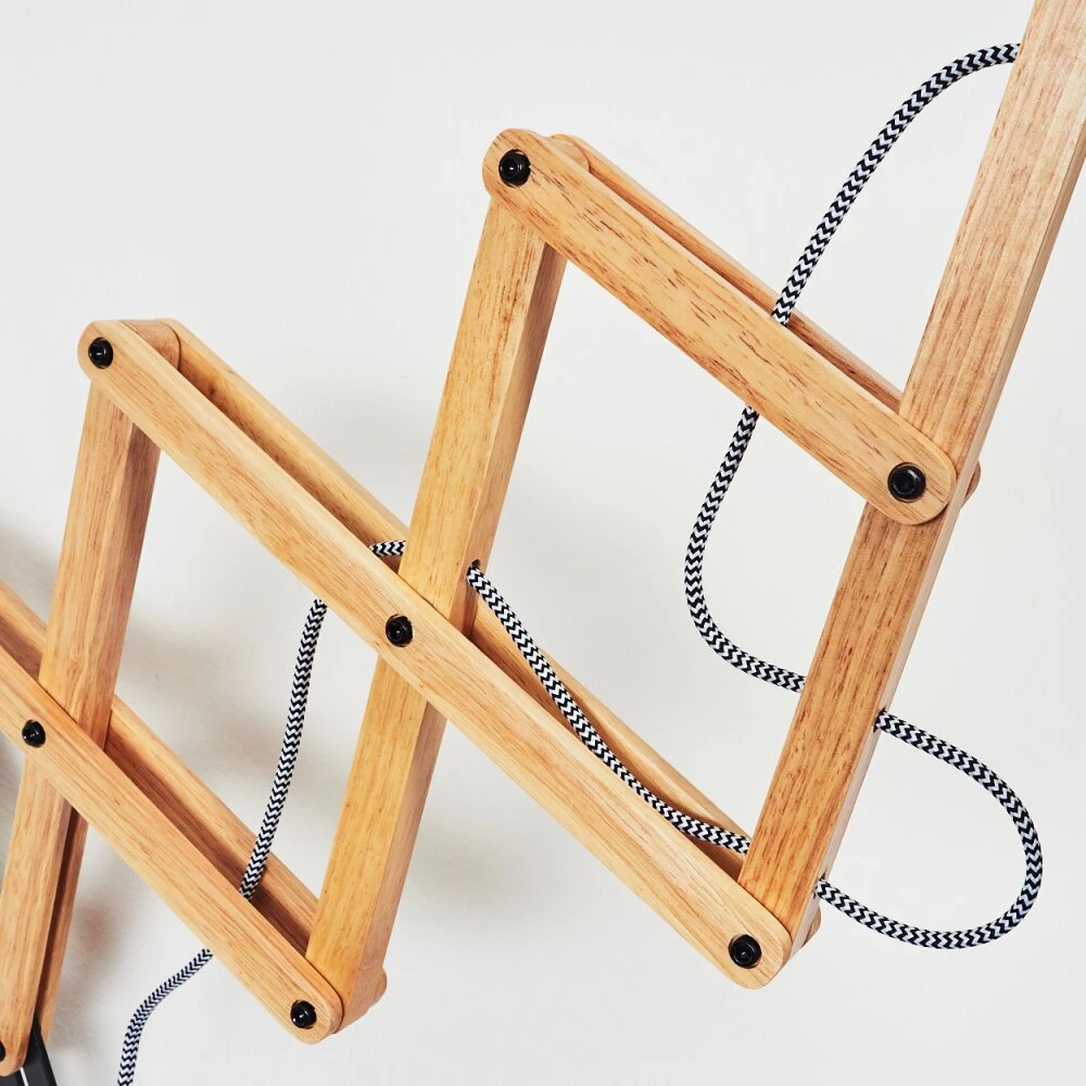 Norfolk Wandleuchte Holz Hell, Schwarz, 1-flammig 9 Norfolk Wandleuchte Holz Hell, Schwarz, 1-flammig – Bild 9