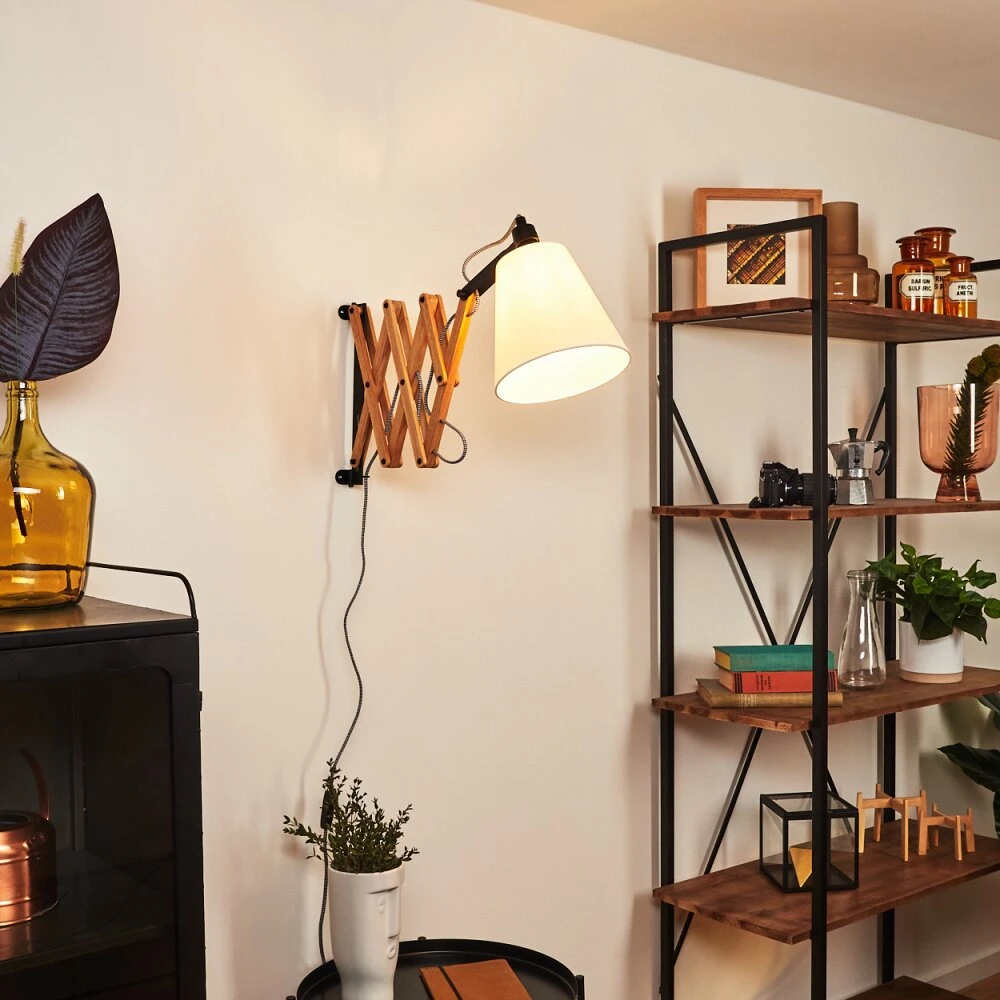 Norfolk Wandleuchte Holz Hell, Schwarz, 1-flammig 10 Norfolk Wandleuchte Holz Hell, Schwarz, 1-flammig – Bild 10