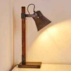 Oksbol Tischleuchte Dunkelbraun, Grau, Stahl Gebürstet, 1-flammig -LEDVANCE Verkäufe oksbol tischleuchte h3349588 10