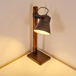 Oksbol Tischleuchte Dunkelbraun, Grau, Stahl Gebürstet, 1-flammig -LEDVANCE Verkäufe oksbol tischleuchte h3349588 7