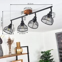 Omba Deckenleuchte Holz Dunkel, Schwarz, 4-flammig -LEDVANCE Verkäufe omba deckenleuchte h3402986 3