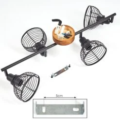 Omba Deckenleuchte Holz Dunkel, Schwarz, 4-flammig -LEDVANCE Verkäufe omba deckenleuchte h3402986 4