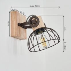Orny Wandleuchte Braun, Naturfarben, 1-flammig -LEDVANCE Verkäufe orny wandleuchte h3424339 3