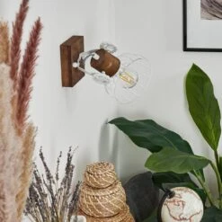 Orny Wandleuchte Holz Dunkel, Weiß, 1-flammig 27 Orny Wandleuchte Holz Dunkel, Weiß, 1-flammig -LEDVANCE Verkäufe orny wandleuchte h3424414 13