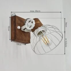 Orny Wandleuchte Holz Dunkel, Weiß, 1-flammig 17 Orny Wandleuchte Holz Dunkel, Weiß, 1-flammig -LEDVANCE Verkäufe orny wandleuchte h3424414 3