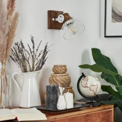 Orny Wandleuchte Holz Dunkel, Weiß, 1-flammig 22 Orny Wandleuchte Holz Dunkel, Weiß, 1-flammig -LEDVANCE Verkäufe orny wandleuchte h3424414 8