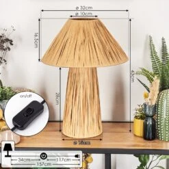 Pilzlampe Paiol Tischleuchte 32 Cm Beige, Naturfarben, 1-flammig -LEDVANCE Verkäufe paiol tischleuchte 32 cm h3731260 3