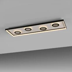 Paul Neuhaus Dune Deckenleuchte LED Schwarz, 1-flammig, Fernbedienung -LEDVANCE Verkäufe paul neuhaus dune deckenleuchte 6857 18 8