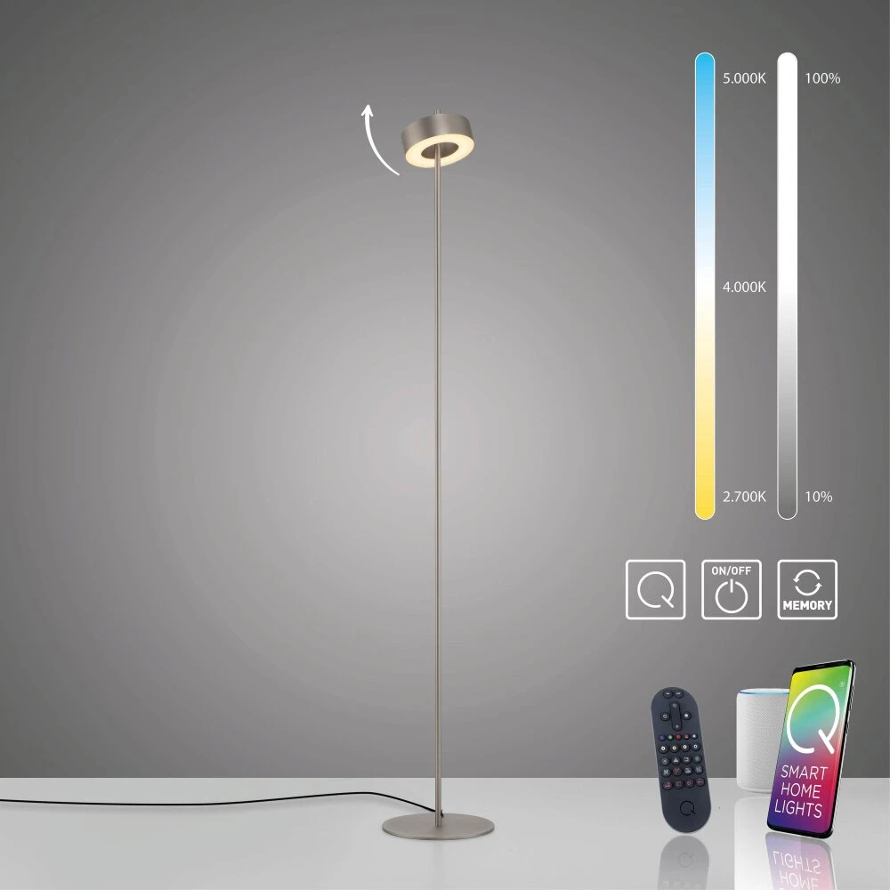 Paul Neuhaus Q-Rotate Stehleuchte LED Silber, 1-flammig 11 Paul Neuhaus Q-Rotate Stehleuchte LED Silber, 1-flammig – Bild 11