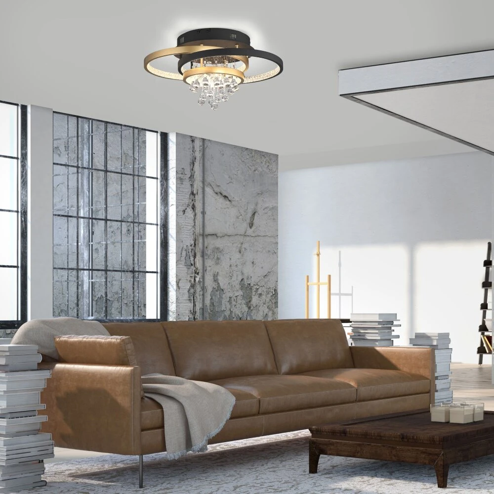 Paul Neuhaus Rotazo Deckenleuchte LED Gold, Schwarz, 1-flammig 3 Paul Neuhaus Rotazo Deckenleuchte LED Gold, Schwarz, 1-flammig – Bild 3