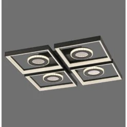 Paul Neuhaus Traforo Deckenleuchte LED Schwarz, 1-flammig, Fernbedienung