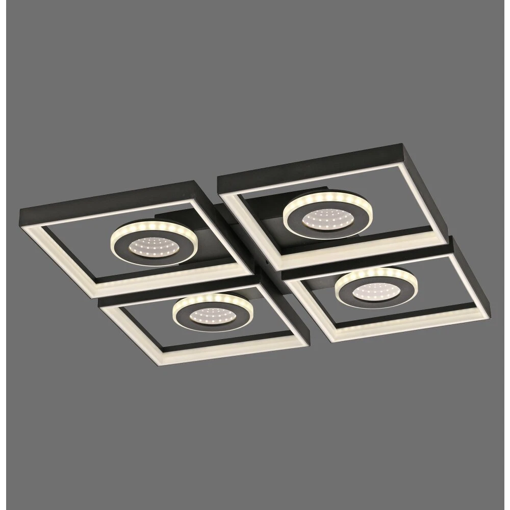 Paul Neuhaus Traforo Deckenleuchte LED Schwarz, 1-flammig, Fernbedienung 1 Paul Neuhaus Traforo Deckenleuchte LED Schwarz, 1-flammig, Fernbedienung