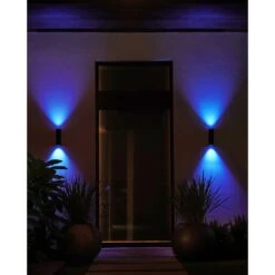 Philips Hue Appear Außenwandleuchte 2er Set LED Schwarz, 2-flammig, Farbwechsler -LEDVANCE Verkäufe philips hue appear aussenwandleuchte 2er set 4029164130596 7