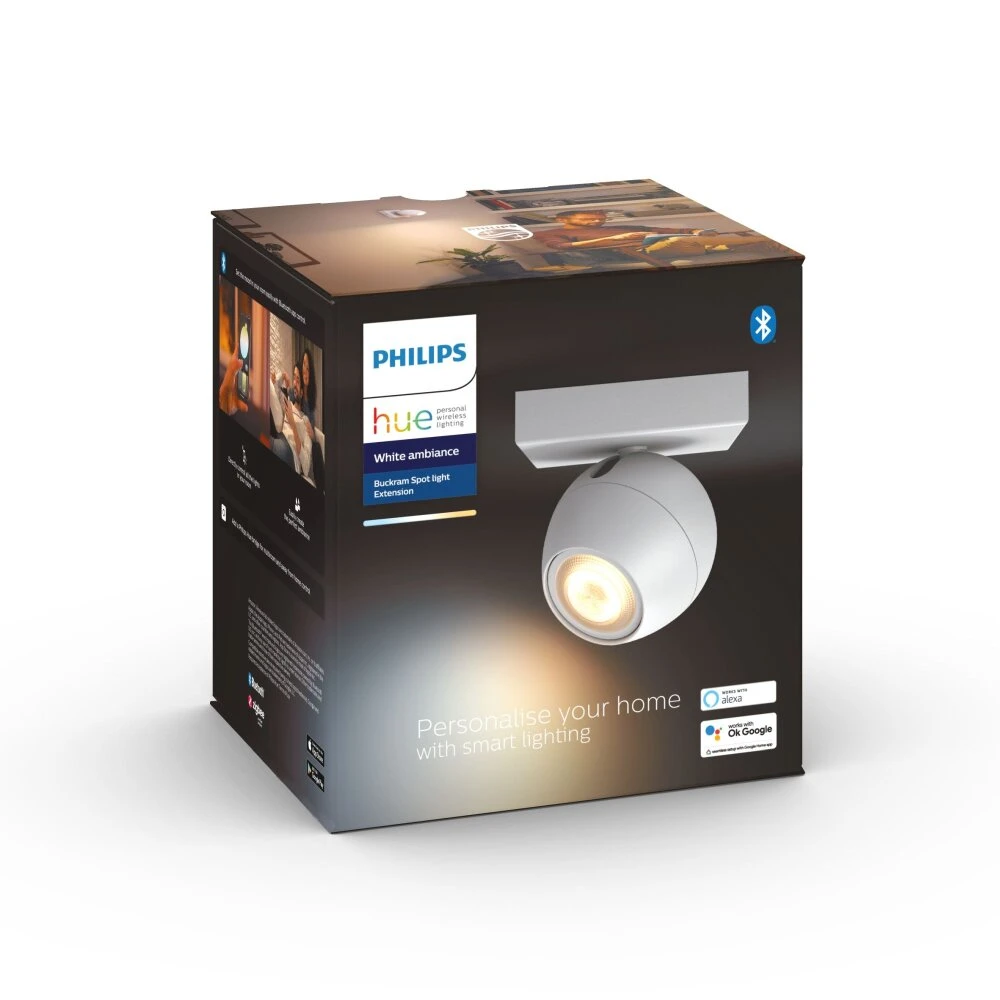 Philips Hue Buckram Deckenleuchte LED Weiß, 1-flammig 4 Philips Hue Buckram Deckenleuchte LED Weiß, 1-flammig – Bild 4