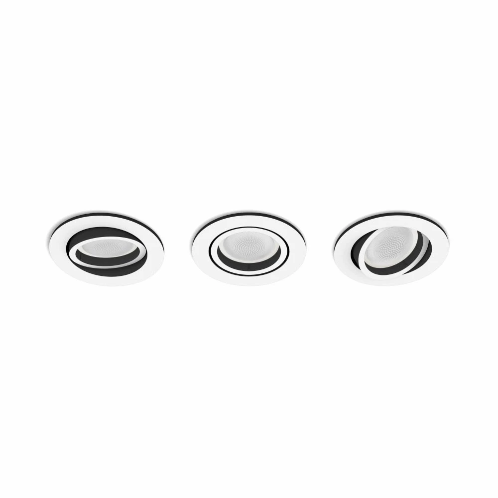 Philips Hue Milliskin 3er Set Einbauleuchte LED Weiß, 3-flammig 1 Philips Hue Milliskin 3er Set Einbauleuchte LED Weiß, 3-flammig