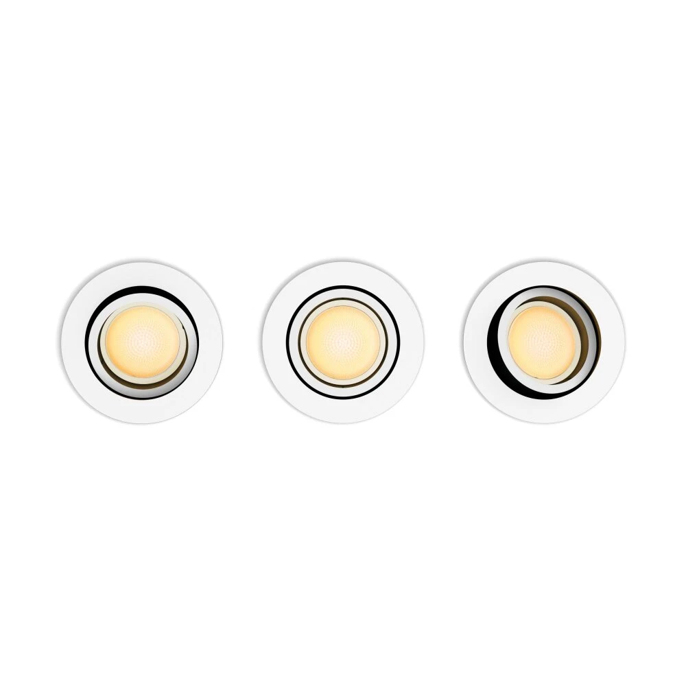 Philips Hue Milliskin 3er Set Einbauleuchte LED Weiß, 3-flammig 2 Philips Hue Milliskin 3er Set Einbauleuchte LED Weiß, 3-flammig – Bild 2