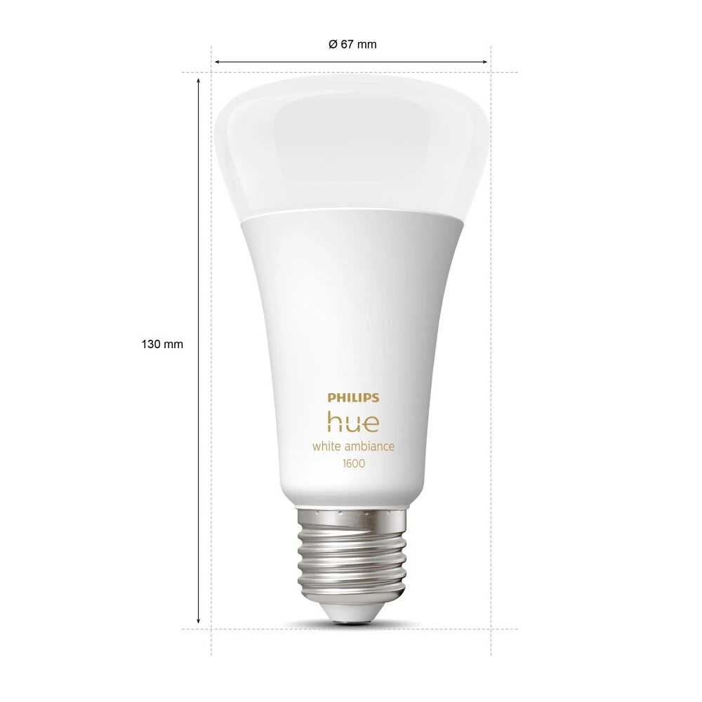 Philips Hue White Ambiance LED E27 13,5 Watt 2200 - 6500 Kelvin 1200 Lumen 4 Philips Hue White Ambiance LED E27 13,5 Watt 2200 - 6500 Kelvin 1200 Lumen – Bild 4
