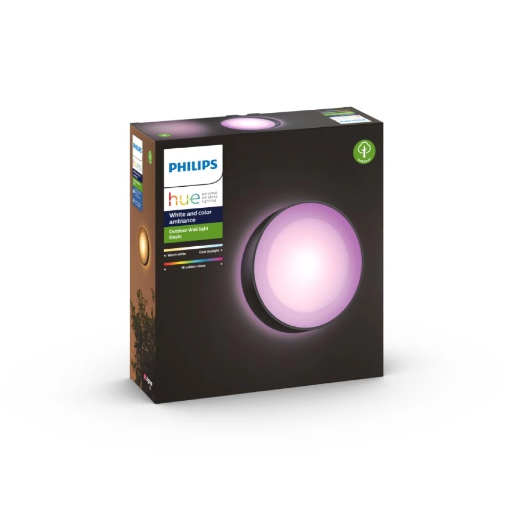 Philips Hue White & Color Ambiance Daylo Wandleuchte LED Schwarz, 1-flammig 8 Philips Hue White & Color Ambiance Daylo Wandleuchte LED Schwarz, 1-flammig – Bild 8