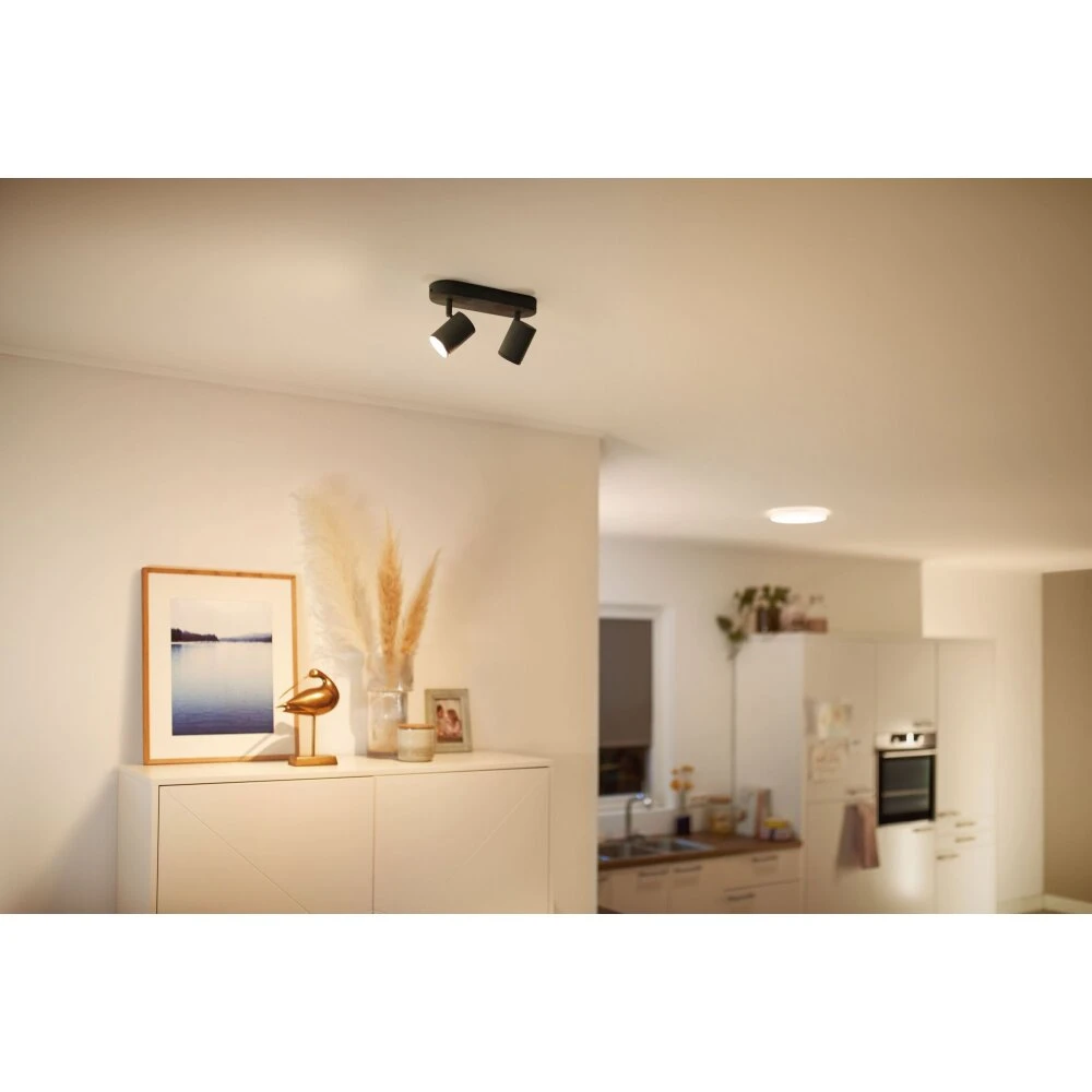 Philips WiZ IMAGEO Deckenleuchte LED Schwarz, 2-flammig, Farbwechsler 2 Philips WiZ IMAGEO Deckenleuchte LED Schwarz, 2-flammig, Farbwechsler – Bild 2