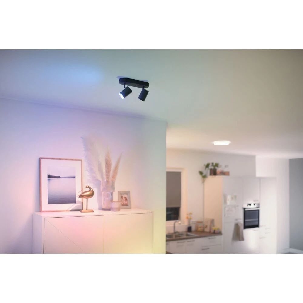 Philips WiZ IMAGEO Deckenleuchte LED Schwarz, 2-flammig, Farbwechsler 3 Philips WiZ IMAGEO Deckenleuchte LED Schwarz, 2-flammig, Farbwechsler – Bild 3