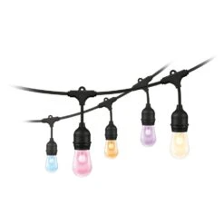 Philips WiZ String Lights Lichterkette LED Schwarz, 1-flammig, Farbwechsler