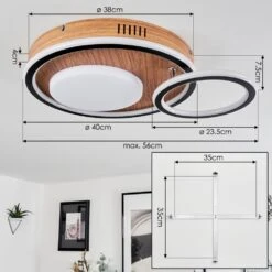 Phnhealu Deckenleuchte LED Braun, Holzoptik, 1-flammig -LEDVANCE Verkäufe phnhealu deckenleuchte h3673102 3