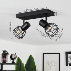 Piment Deckenleuchte Schwarz, 2-flammig -LEDVANCE Verkäufe piment deckenleuchte h3639894 3