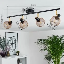 Pipisu Deckenleuchte Gold, Messing, Schwarz, 4-flammig -LEDVANCE Verkäufe pipisu deckenleuchte h3410509 3