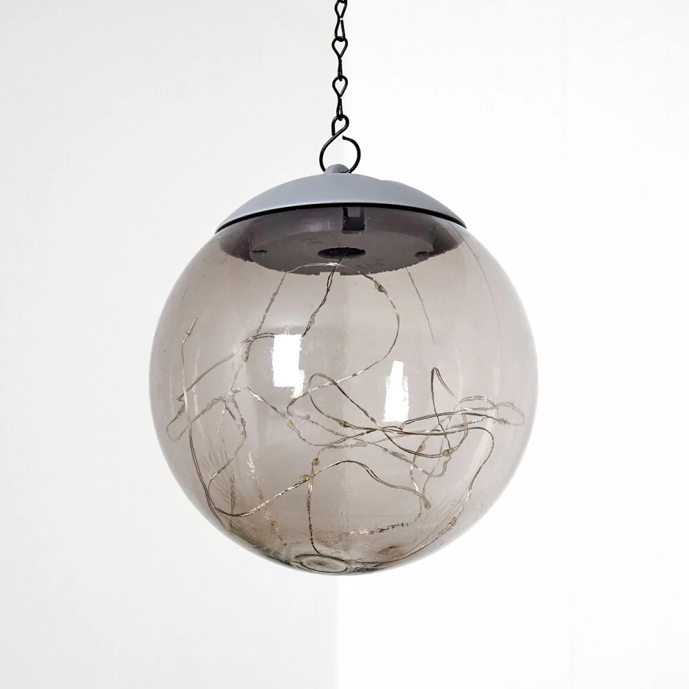 Pollenca Solar-Hängeleuchte LED Rauchfarben, Schwarz, 20-flammig 8 Pollenca Solar-Hängeleuchte LED Rauchfarben, Schwarz, 20-flammig – Bild 8