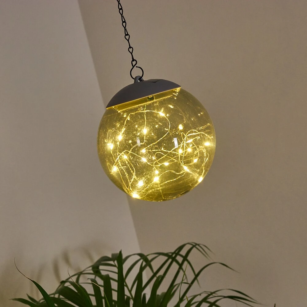 Pollenca Solar-Hängeleuchte LED Rauchfarben, Schwarz, 20-flammig 10 Pollenca Solar-Hängeleuchte LED Rauchfarben, Schwarz, 20-flammig – Bild 10