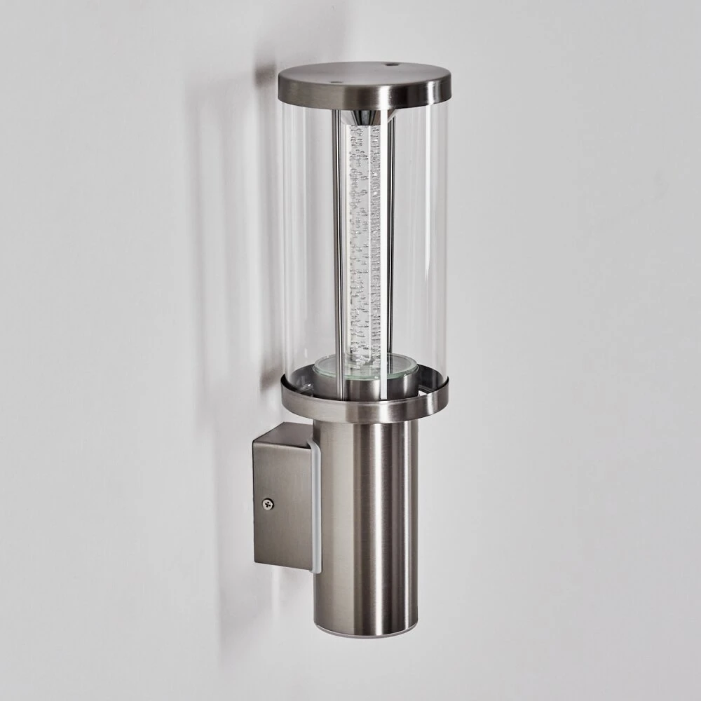 Popoyan Außenwandleuchte LED Nickel-Matt, 2-flammig 2 Popoyan Außenwandleuchte LED Nickel-Matt, 2-flammig – Bild 2