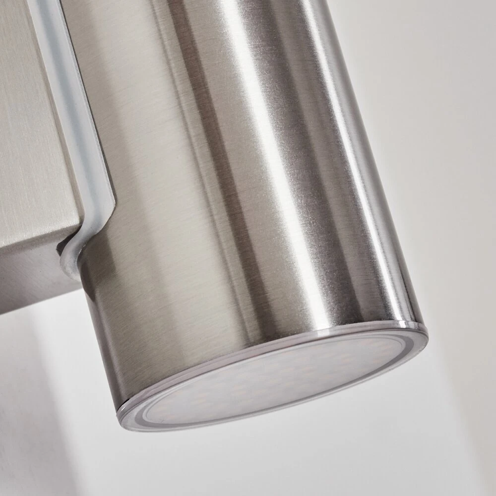 Popoyan Außenwandleuchte LED Nickel-Matt, 2-flammig 3 Popoyan Außenwandleuchte LED Nickel-Matt, 2-flammig – Bild 3