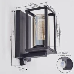 Portalis Aussenwandleuchte Schwarz, 1-flammig, Bewegungsmelder -LEDVANCE Verkäufe portalis aussenwandleuchte h3808733 3