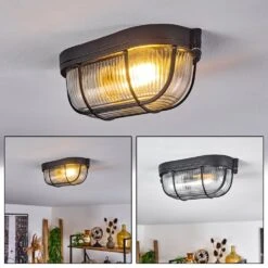 Quintay Deckenleuchte Schwarz, 1-flammig