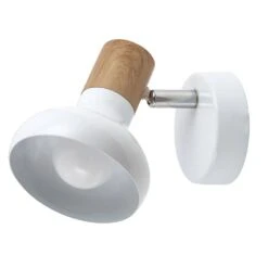 Rabalux Holly Wandleuchte Holz Dunkel, Weiß, 1-flammig