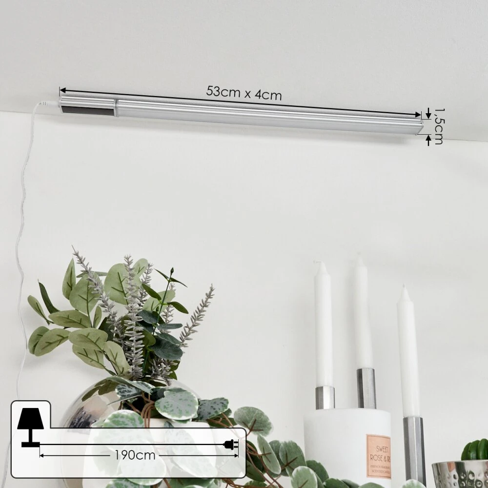 Raivo Unterbauleuchte LED Schwarz, Silber, 1-flammig, Fernbedienung, Farbwechsler 4 Raivo Unterbauleuchte LED Schwarz, Silber, 1-flammig, Fernbedienung, Farbwechsler – Bild 4