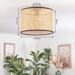 Ramila Deckenleuchte Glas 40 Cm Naturfarben, Schwarz, 1-flammig -LEDVANCE Verkäufe ramila deckenleuchte glas 40 cm h3943076 3