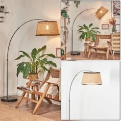 Ramila Stehleuchte 45 Cm Nickel-Matt, Schwarz, 1-flammig