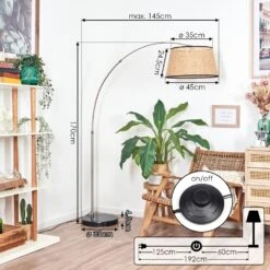 Ramila Stehleuchte 45 Cm Nickel-Matt, Schwarz, 1-flammig -LEDVANCE Verkäufe ramila stehleuchte 45 cm h3962794 3