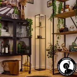 Ranquile Stehleuchte LED Schwarz, 4-flammig