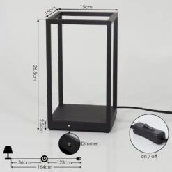 Ranquile Tischleuchte LED Schwarz, 2-flammig -LEDVANCE Verkäufe ranquile tischleuchte h3560242 3