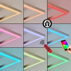 Relous Deckenleuchte LED Edelstahl, 2-flammig, Fernbedienung, Farbwechsler -LEDVANCE Verkäufe relous deckenleuchte h3672150 2