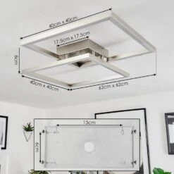 Relous Deckenleuchte LED Edelstahl, 2-flammig, Fernbedienung, Farbwechsler -LEDVANCE Verkäufe relous deckenleuchte h3672150 3