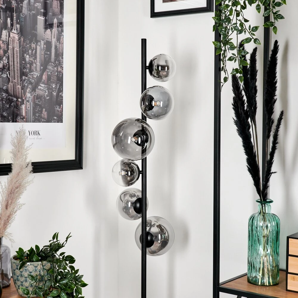 Remaisnil Stehleuchte Glas 10 Cm, 12 Cm, 15 Cm Klar, Rauchfarben, 6-flammig 12 Remaisnil Stehleuchte Glas 10 Cm, 12 Cm, 15 Cm Klar, Rauchfarben, 6-flammig – Bild 12