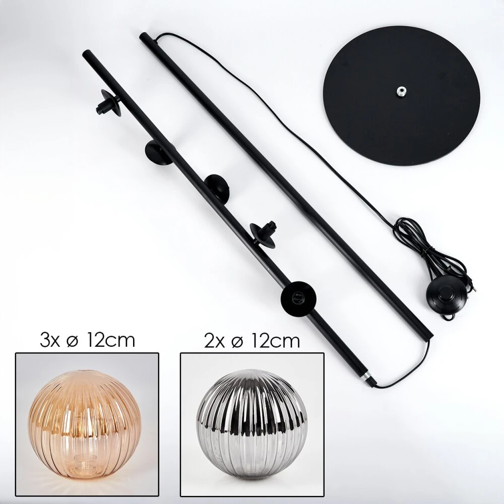 Remaisnil Stehleuchte Glas 10 Cm, 12 Cm Bernsteinfarben, Rauchfarben, 5-flammig 5 Remaisnil Stehleuchte Glas 10 Cm, 12 Cm Bernsteinfarben, Rauchfarben, 5-flammig – Bild 5