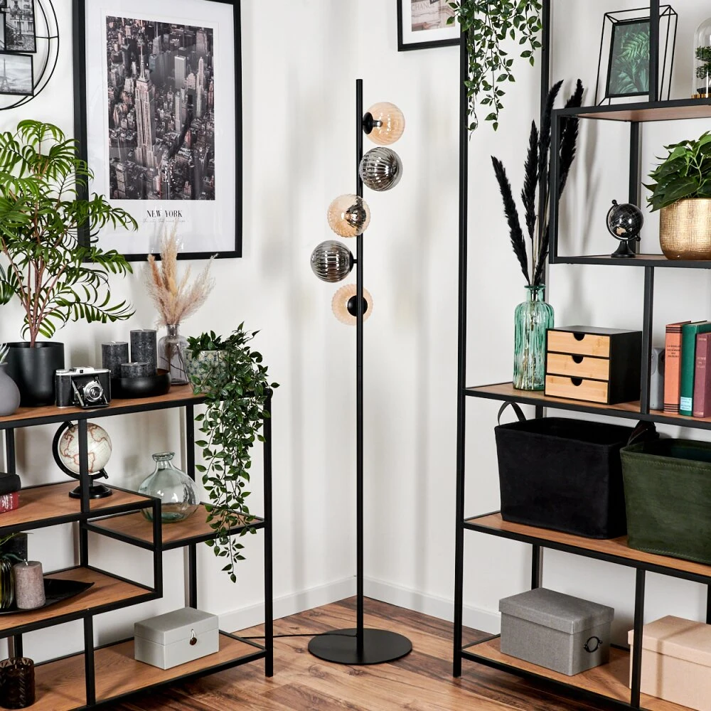 Remaisnil Stehleuchte Glas 10 Cm, 12 Cm Bernsteinfarben, Rauchfarben, 5-flammig 10 Remaisnil Stehleuchte Glas 10 Cm, 12 Cm Bernsteinfarben, Rauchfarben, 5-flammig – Bild 10