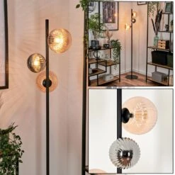 Remaisnil Stehleuchte Glas 12 Cm, 15 Cm Schwarz, 3-flammig