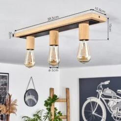 Represita Deckenleuchte Naturfarben, Schwarz, 3-flammig -LEDVANCE Verkäufe represita deckenleuchte h3698488 3