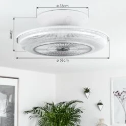 Riccione Deckenventilator LED Weiß, 1-flammig, Fernbedienung, Farbwechsler -LEDVANCE Verkäufe riccione deckenventilator h3428122 3