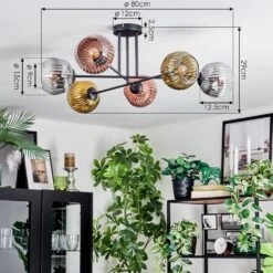 Ripoll Deckenleuchte Glas 15 Cm Gold, Klar, Kupferfarben, Rauchfarben, 6-flammig -LEDVANCE Verkäufe ripoll deckenleuchte glas 15 cm h3961841 3